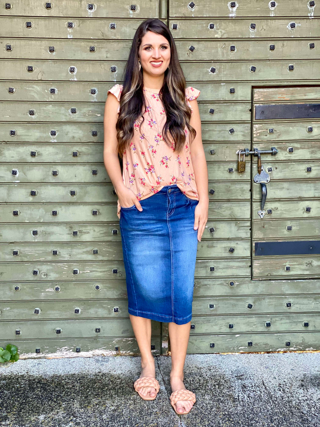 THE MAKENZIE DENIM SKIRT